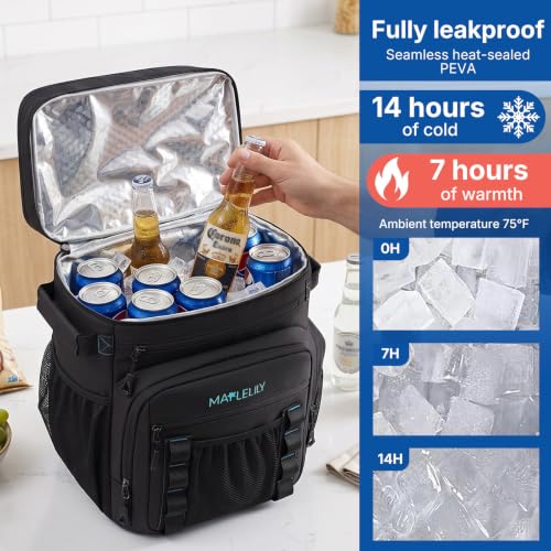 Insulated Backpack Cooler Leakproof Lunch Backpack (Vibrant Orange)