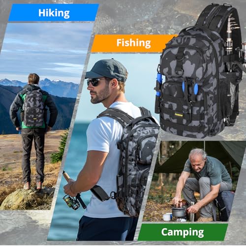 Fishing Backpack with Tackle Boxes