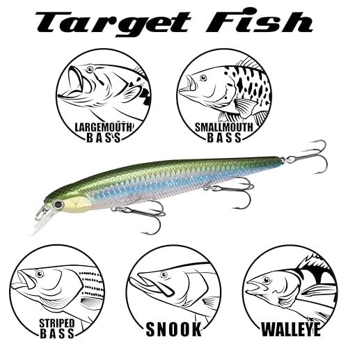 Slender Pointer 112 MR Fishing Lure (283 Silver Cheek Ghost Minnow)