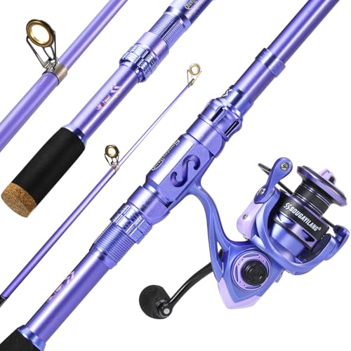 Fishing Rod and Reel Combos Carbon Fiber Telescopic Fishing Pole with Smooth Reel Combo Saltwater Freshwater Kit for Travel Fishing 1.8