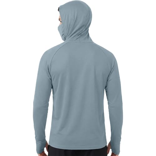 3 Pack Mens Fishing Shirt Sun Protection Hoodie with Face Mask