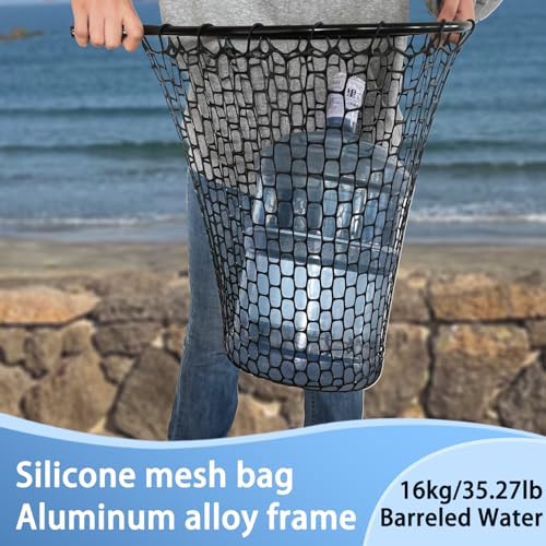 Black Telescoping Rubber Net (Black:Upgraded Metal Lock|length:63.8")