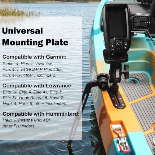 Standard Kayak Fish Finder Mount with Transducer Arm (Standard Arm(3.35 in))