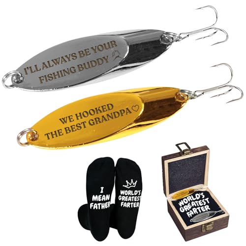 2Pcs Engraved Fishing Hook Fish Lure