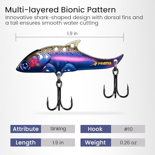 HYJL Micro Hard Blade Baits (6 pcs Micro Metal Blade Baits)