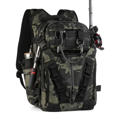 Fishing Backpack with Rod Holder
