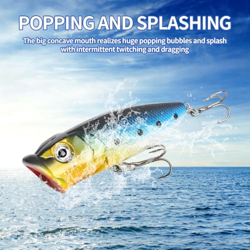 Top Water Popper Lures (5pcs Dot)