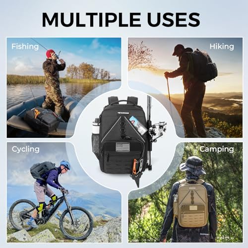 KastMate Fishing Backpack With 2 Rod Holders Water
