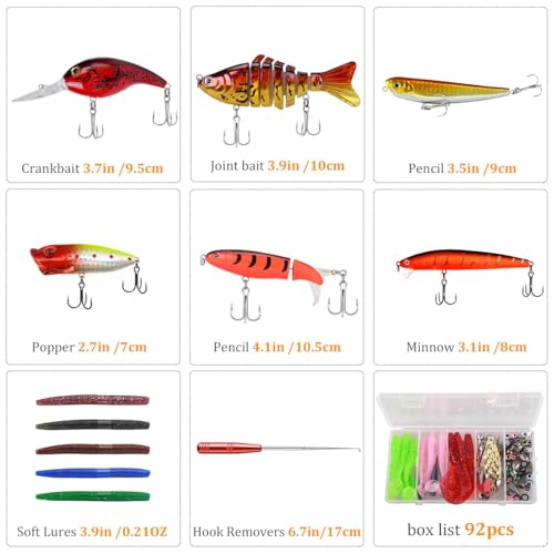 104PCS Fishing Lures Kit