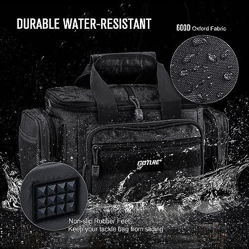 Fishing Tackle Bag (B1:Black(Without Trays-15.75"x9.45"x8.27") / Small)