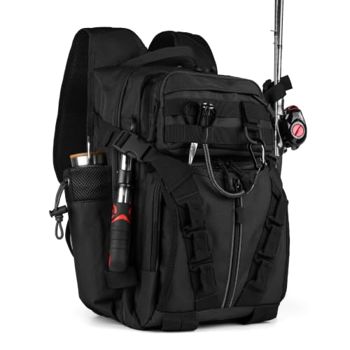 Fishing Backpack with Rod Holder