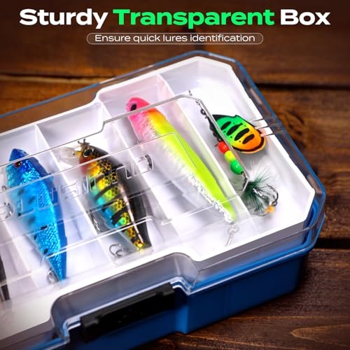 Bass Fishing Lures Tackle Box Gear Kit with Tackle Included