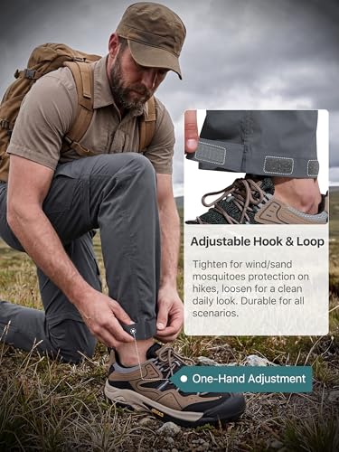 Mens Hiking Convertible Pants Zip Off Cargo Fishing Pants (Dark Gray / 40)