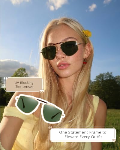 Tangle Free Polarized Aviator Sunglasses for Women