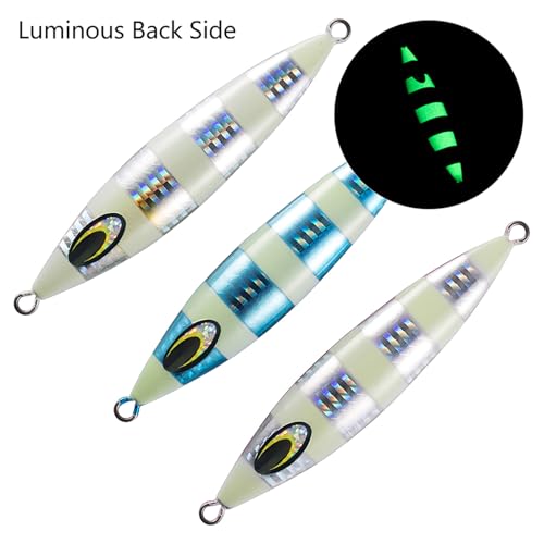 Vertical Jigs Luminous Slow Jigging Lure for Saltwater Freshwater Fishing (80 grams (2-27/32 oz))