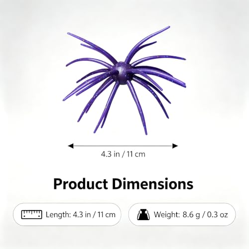 Urchin Baits for Bass Fishing (C-Purple / 4.3in-10pcs)