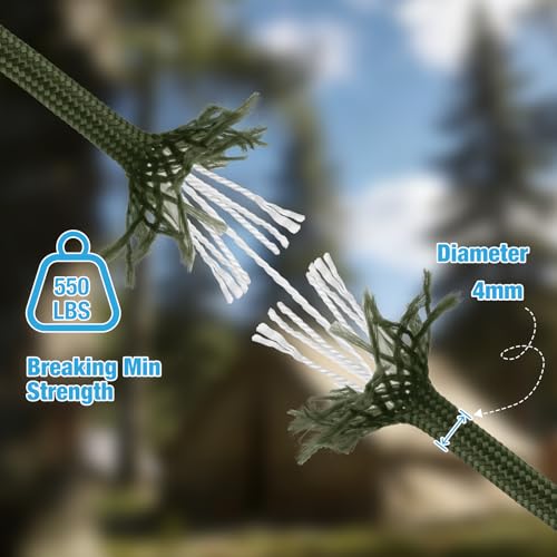 Paracord 550 Rope (Army Green / 500FT)