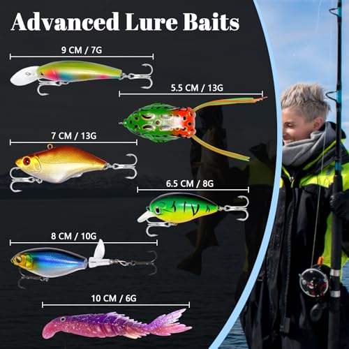 153Pcs Fishing Lures Tackle Box Kit (F4-153pcs Fishing Lure Kit)