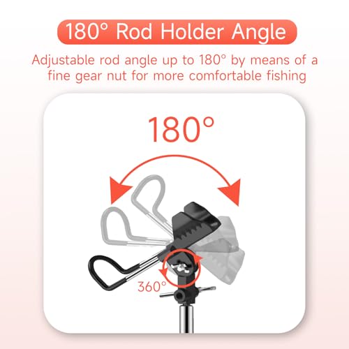 Fishing Pole Holder Upgraded 360° Adjustable Stainless Steel