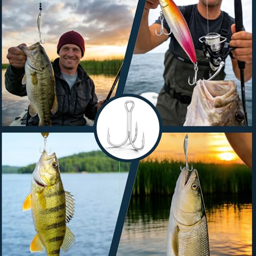 Treble Fishing Hooks (2/0)