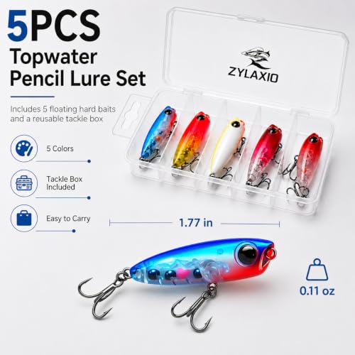 Topwater Fishing Lures (Style A-0.11oz/5PCS)
