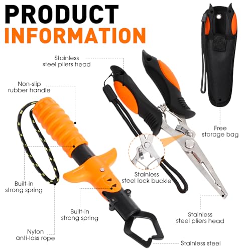 10 Pcs Fishing Tool Kit (Orange)