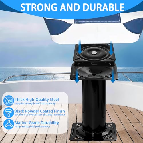 Boat Seat Pedestal Base Mount Kit with Boat Seat Swivel&7" (13 inch / Boat Seat Pedestal+ Swivel)