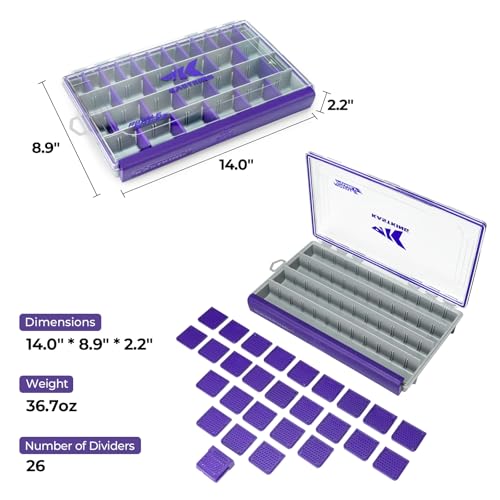HyperSeal Waterproof Tackle Box (3700(2 Pack) / Purple)