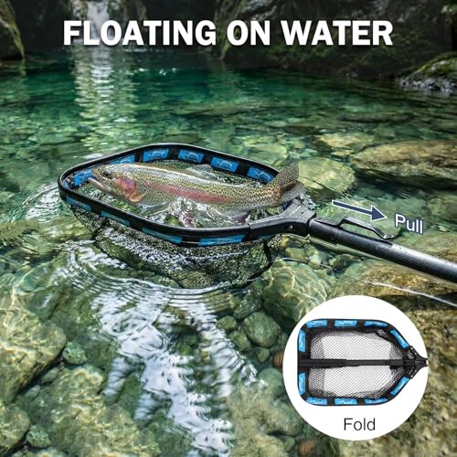 Tackle Bag Expandable Fishing Bag with fishing net for Saltwater & Freshwater (Tackle Bog with Lure tool &Fishing Net)