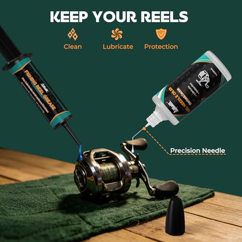 Fishing Reel Oil Kit with 1oz Needle Oil (3.9oz)