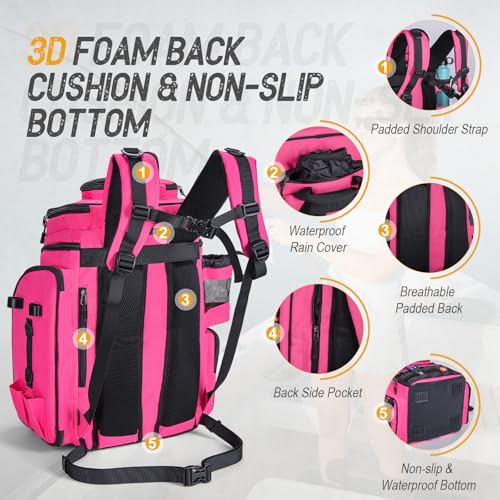 Fishing Backpack with Cooler (A2:pink(without Tackle Boxes))