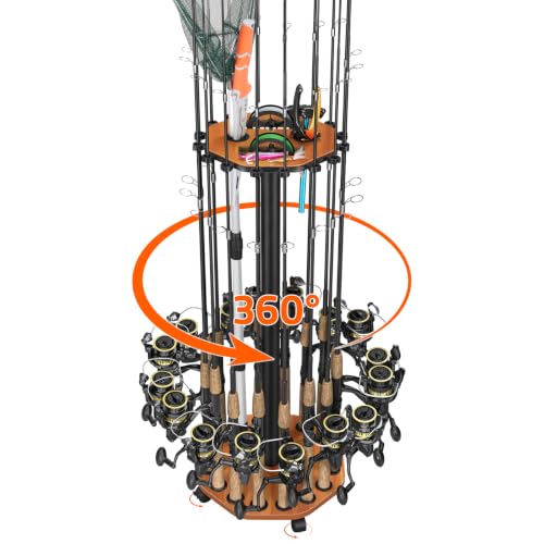 Fishing Rod Holder Pole Rack for Garage with Wheels