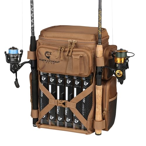 Evolution Fishing Drift Series Tackle Backpack (3600 / Coyote)