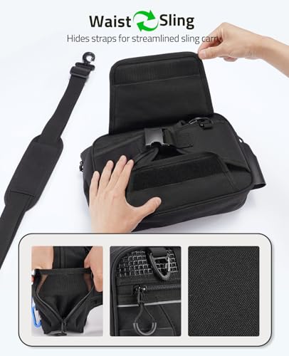 Fishing Tackle Bag Waist Pack with Rod Holder