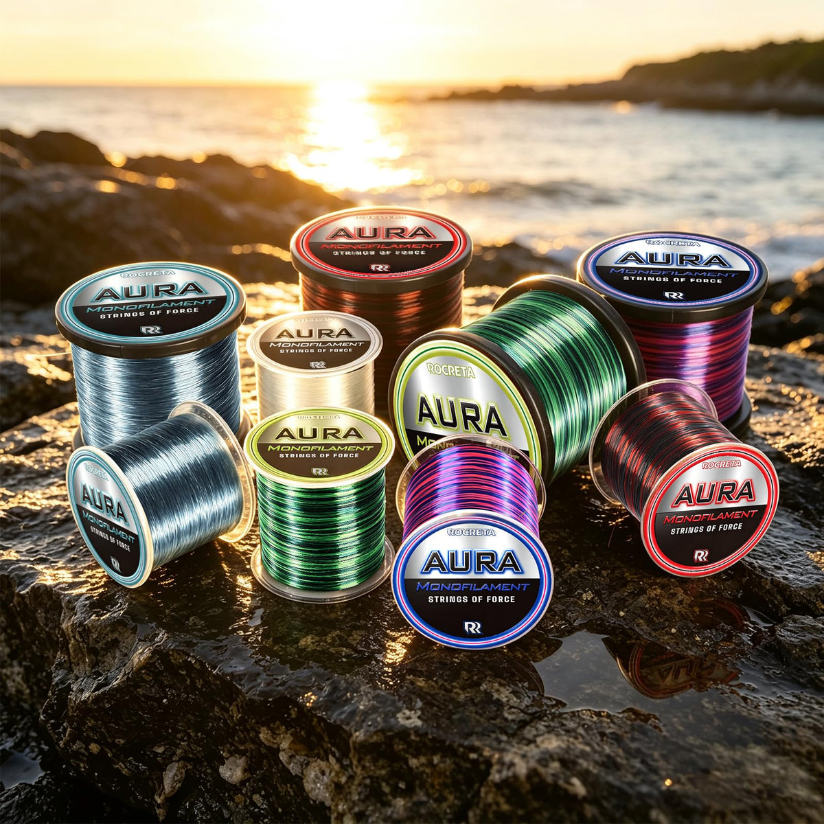 Aura Monofilament Fishing Line (Sunset / 10LB（1050YDS）)
