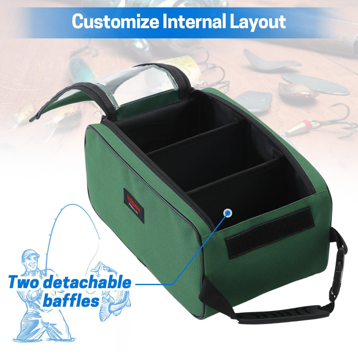 Fishing Tackle Bag (Green)