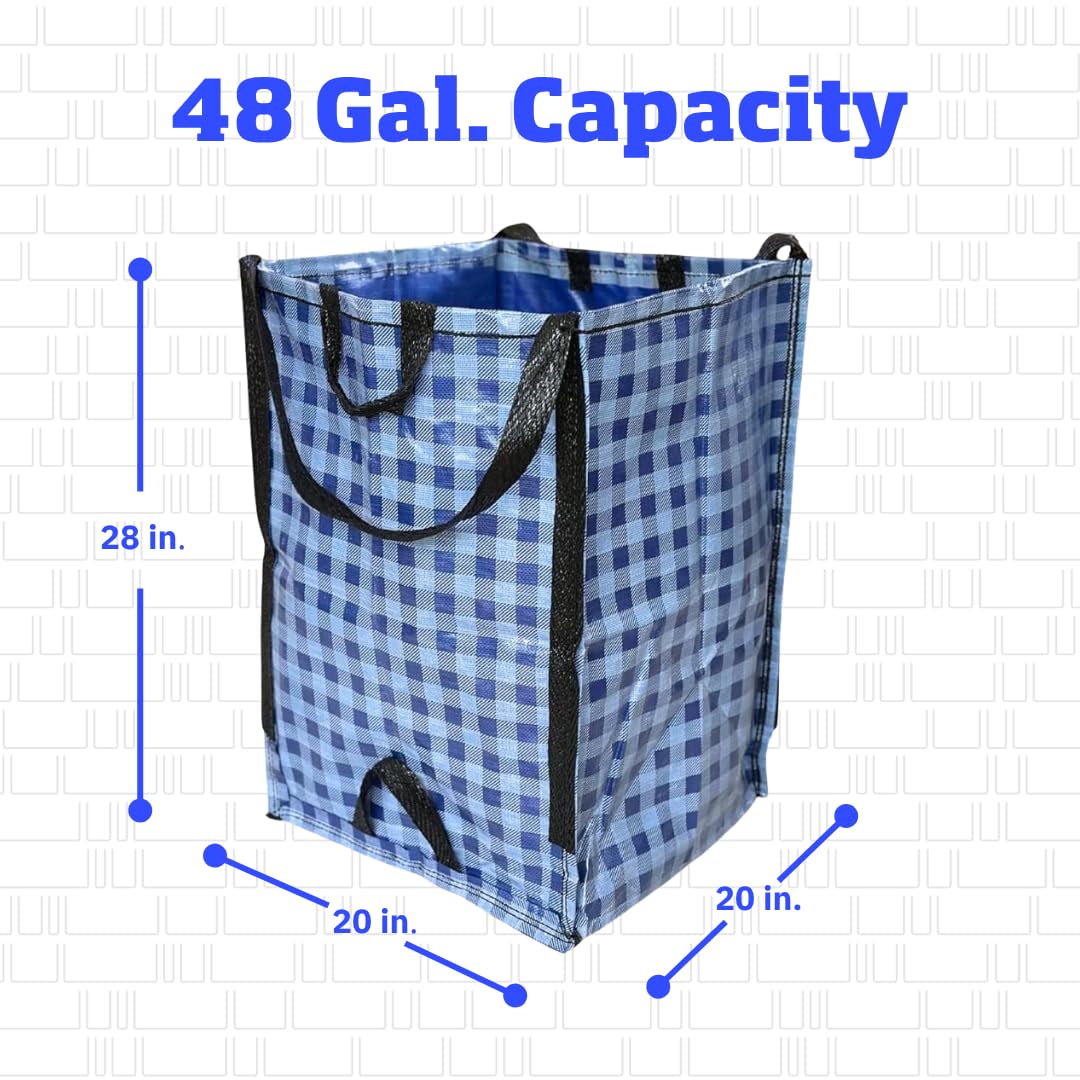 Heavy Duty Home and Yard Bags (Gingham Blue)