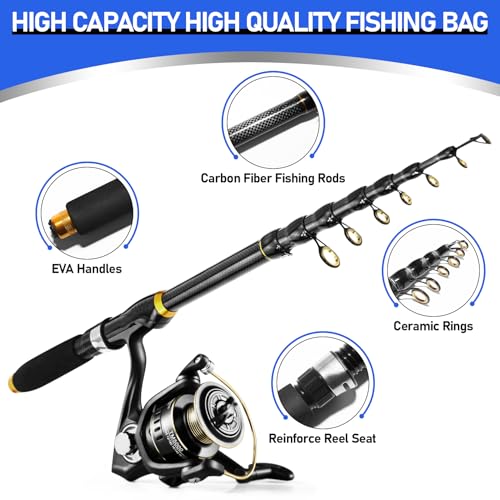 Telescopic Fishing Rod and Reel Combo Kit