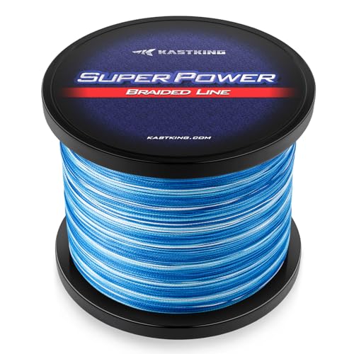 Superpower Braided Fishing Line (X4-New-Blue Camo / 20LB(500 Yds))