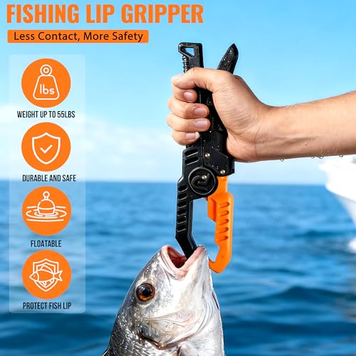 Fishing Gear Full Fishing kit Include Fishing Rod and Reel Combo (Orange Fishing Combo With Fishing Rod Holder)