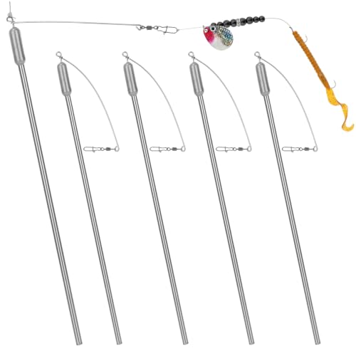 5 Pack Bottom Bouncer for Walleye Rigs (Silver / Bold-1oz-5PCS)