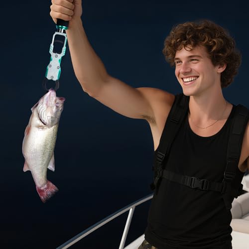 Fish Lip Gripper with Scale 40lb Aluminum Alloy Fishing Grabber