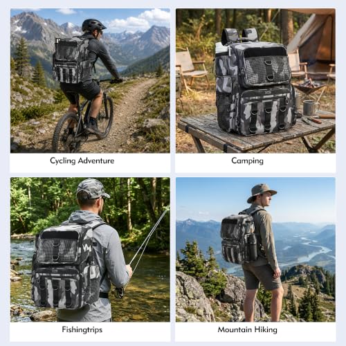 Fishing Backpack (Grey+Black)