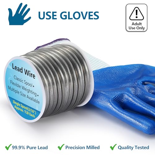 Lead Wire Solid Core Roll 1 Lb Spool (1/8"-1lb)