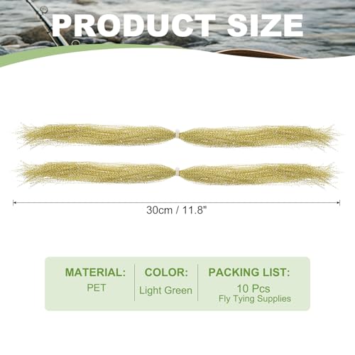 Crystal Flash Fly Fishing Line (Light Green)