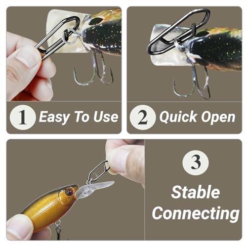 Steel Wire Fishing Leader Lure Stainless Snap Fishing Leaders Freshwater Saltwater Swivel Leader Wire Strong Black Nickel