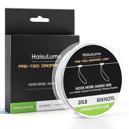 Pre Tied Dropper Loop Knots Fishing Line (20LB)