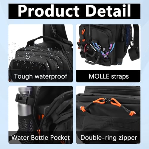 Pond Fishing Sling Backpack Tackle Storage Bag