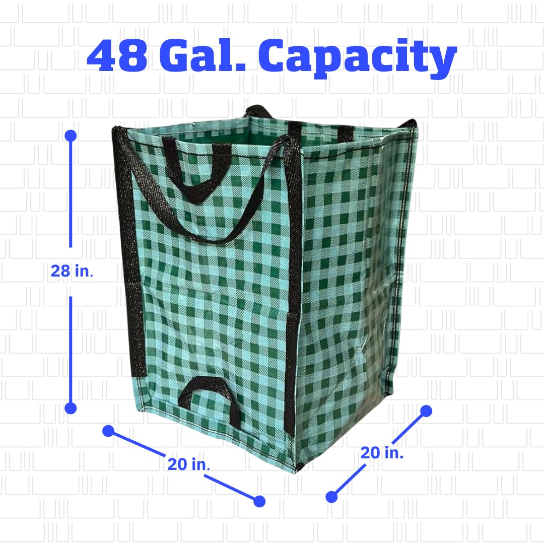 Heavy Duty Home and Yard Bags (Gingham Green)
