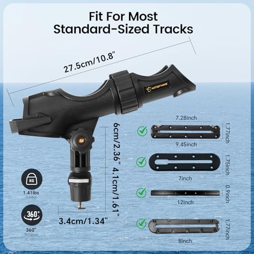 Kayak Track Mount Fishing Rod Holder